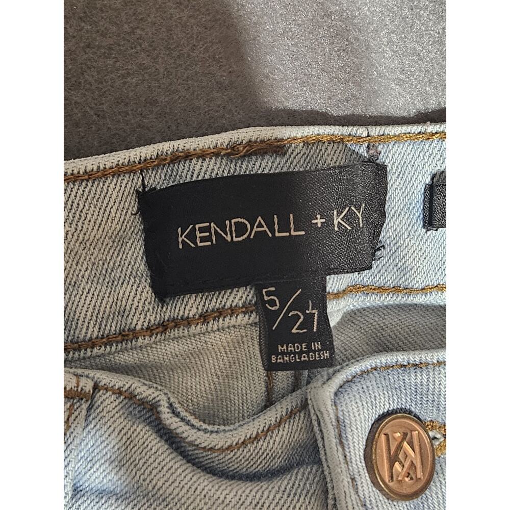 Kendall + Kylie Womens 5 27 Blue The Ultra Babe Skinny Jeans Light Wash Distress - Picture 5 of 14
